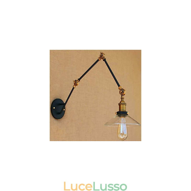 Rustic Lodge Country Chrome Feature per luce ambientale per braccio oscillante Luci per braccio oscillante