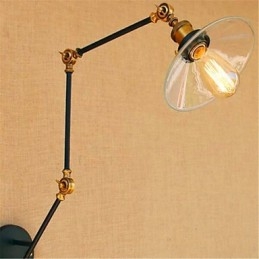 Rustic Lodge Country Chrome Feature per luce ambientale per braccio oscillante Luci per braccio oscillante