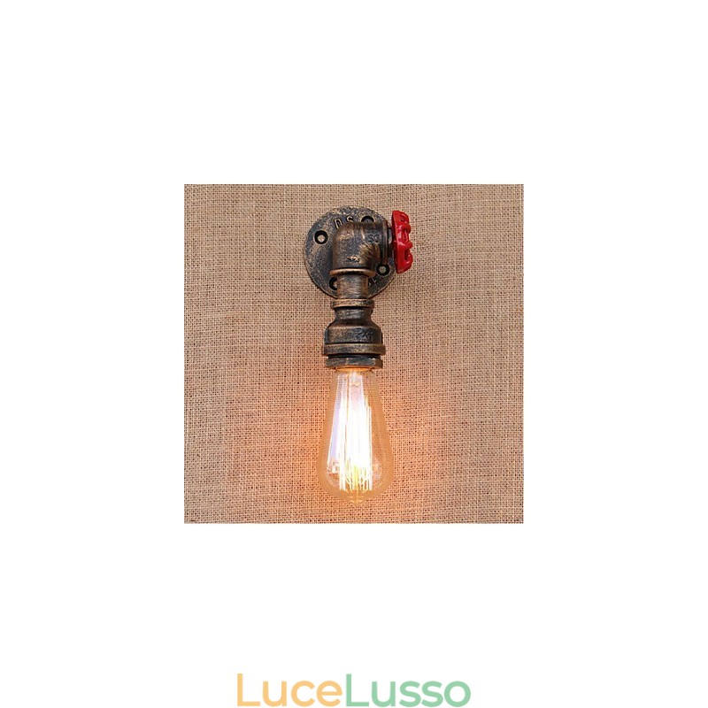 Lampada da parete decorativa piccola con tubo dell'acqua semplice Nostalgia