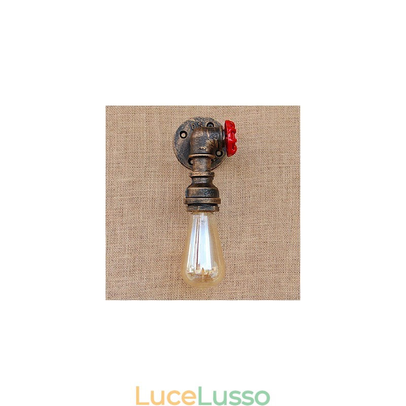 Lampada da parete decorativa piccola con tubo dell'acqua semplice Nostalgia