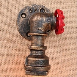 Lampada da parete decorativa piccola con tubo dell'acqua semplice Nostalgia