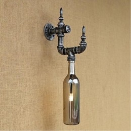 Lampada da parete retrò con interruttore, bar, caffetteria, ristorante, navata, pipa ad acqua, bottiglia