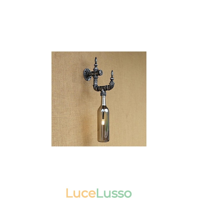 Lampada da parete retrò con interruttore, bar, caffetteria, ristorante, navata, pipa ad acqua, bottiglia