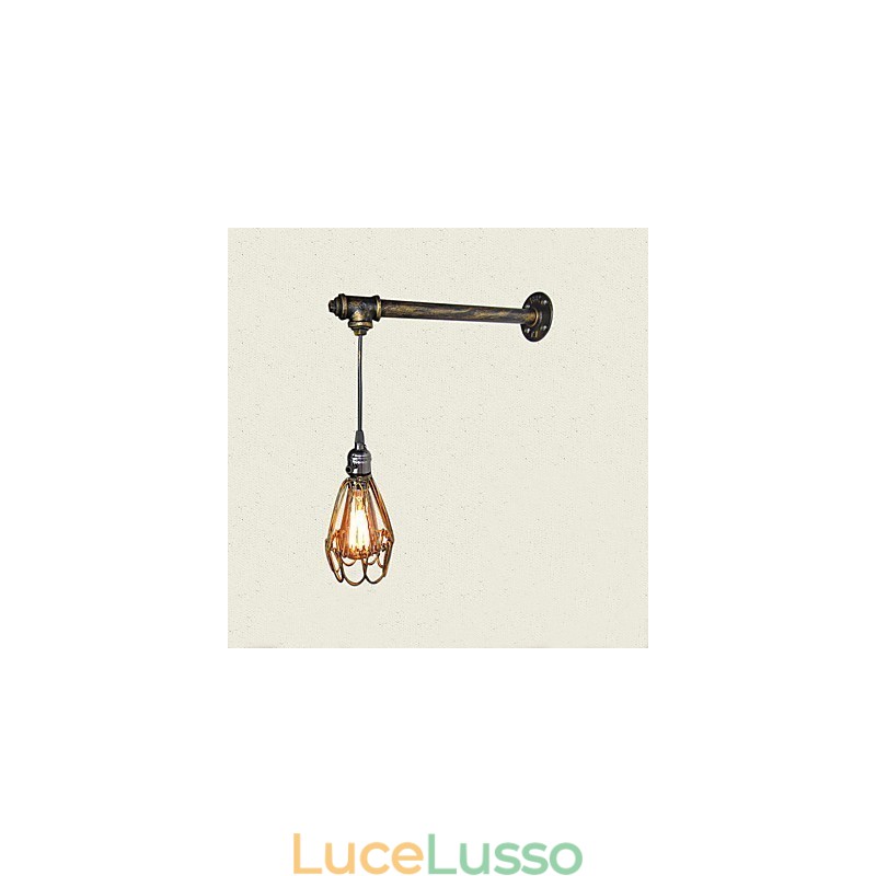 Applique da parete vintage Loft con interruttore Applique da parete industriale Edison Fashion Simplicity Base in metallo