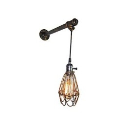 Applique da parete vintage Loft con interruttore Applique da parete industriale Edison Fashion Simplicity Base in metallo