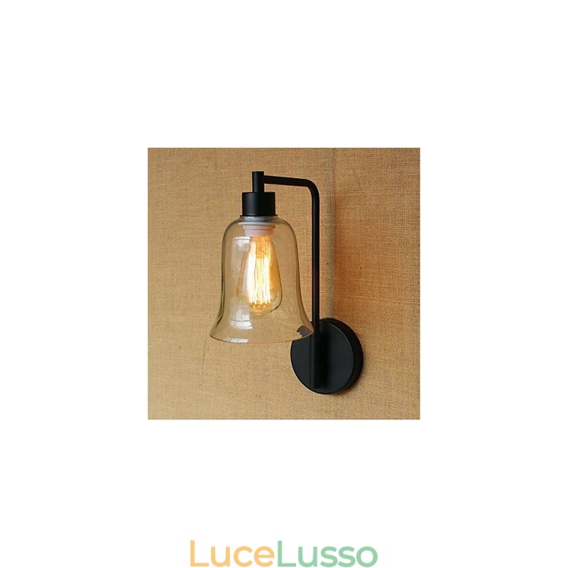 Finitura rustica in ossido nero per la luce ambientale del braccio oscillante