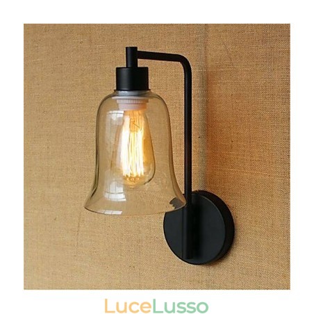 Finitura rustica in ossido nero per la luce ambientale del braccio oscillante Finitura rustica in ossido nero per la luce ambientale del braccio oscillante