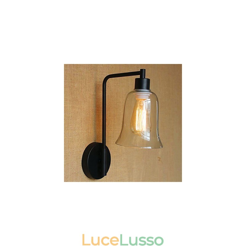 Finitura rustica in ossido nero per la luce ambientale del braccio oscillante