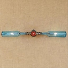 Lampada da parete retrò American Village Creative Industry Wind Designer Water Bottle Wall Light Blue