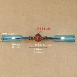 Lampada da parete retrò American Village Creative Industry Wind Designer Water Bottle Wall Light Blue
