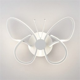 Moderne luci da parete a forma di farfalla creative in metallo acrilico soggiorno corridoio camera da letto camere d'albergo lampada da comodino