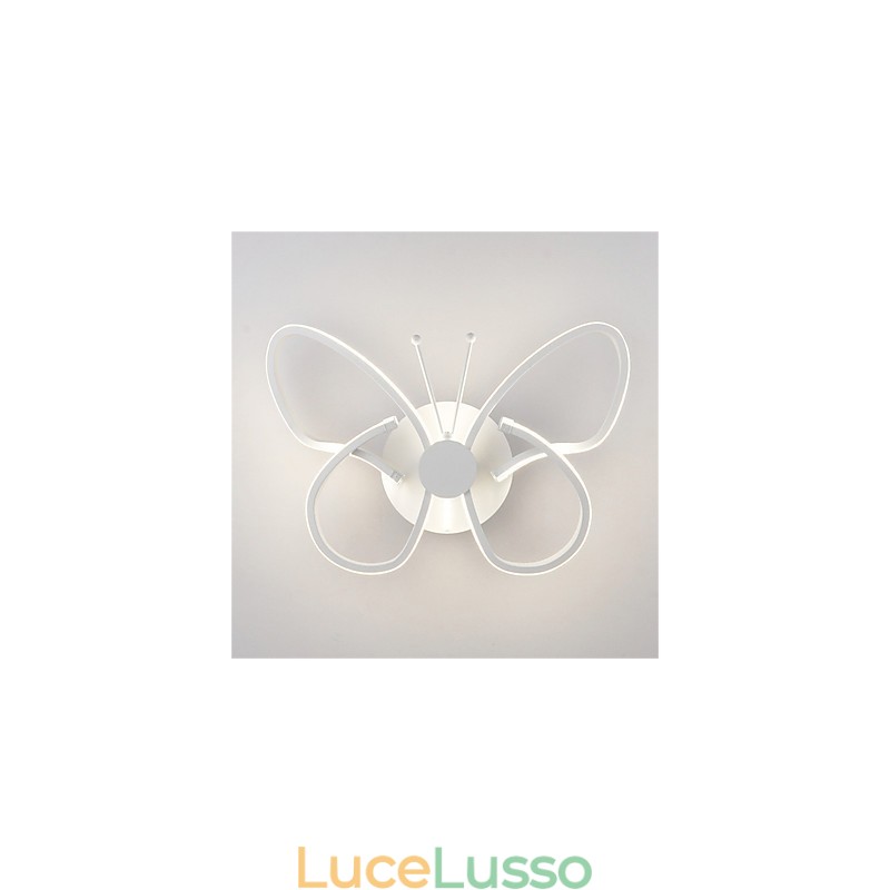 Moderne luci da parete a forma di farfalla creative in metallo acrilico soggiorno corridoio camera da letto camere d'albergo lampada da comodino