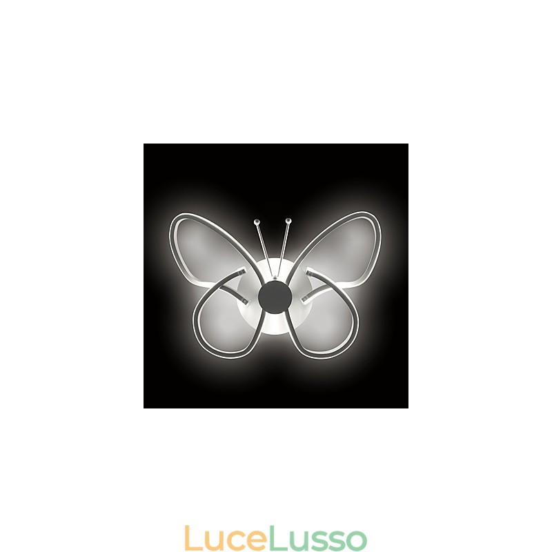 Moderne luci da parete a forma di farfalla creative in metallo acrilico soggiorno corridoio camera da letto camere d'albergo lampada da comodino