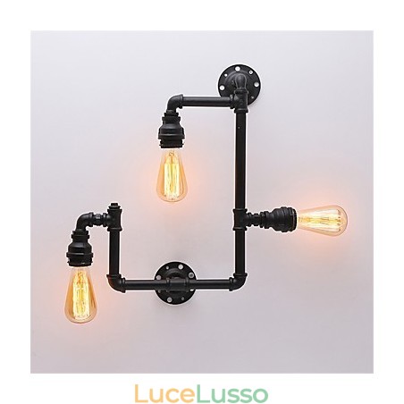 3 teste Vintage Industrial Pipe Wall Lights Nero Luci creative Ristorante Caffetteria Bar Decorazione illuminazione 3 teste Vintage Industrial Pipe Wall Lights Nero Luci creative Ristorante Caffetteria Bar Decorazione illuminazione