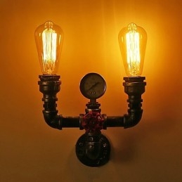 2 teste Vintage Industrial Metal Wall Lights Ristorante Caffetteria Bar Decorazione illuminazione