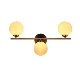Lampada da parete in vetro moderna contemporanea in bronzo caratteristica per mini stile applique da parete con luce verso l'alto applique da parete