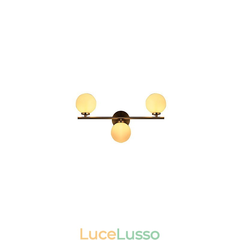 Lampada da parete in vetro moderna contemporanea in bronzo caratteristica per mini stile applique da parete con luce verso l'alto applique da parete