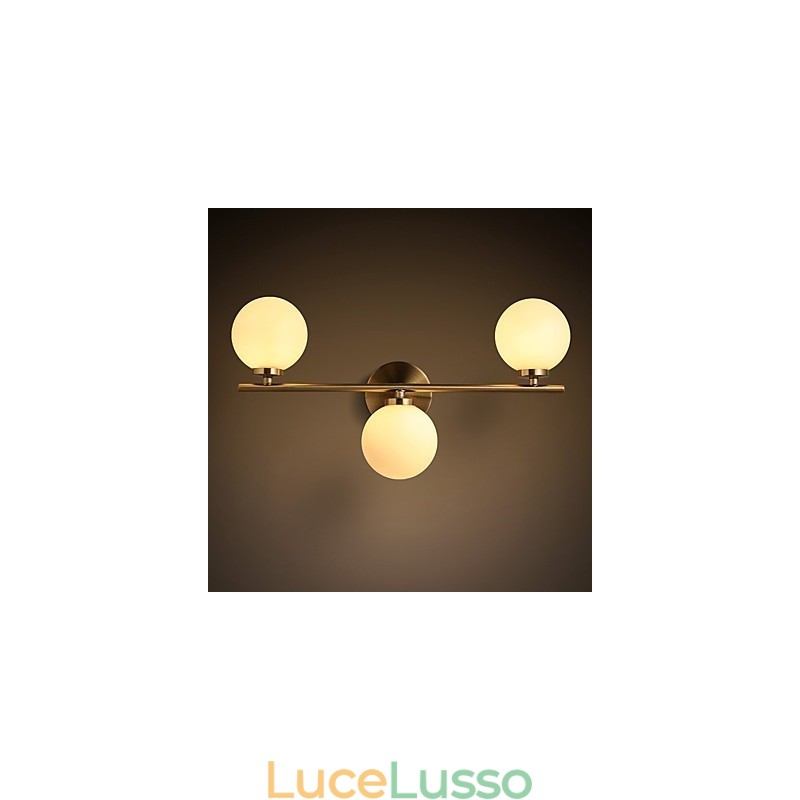 Lampada da parete in vetro moderna contemporanea in bronzo caratteristica per mini stile applique da parete con luce verso l'alto applique da parete
