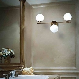 Lampada da parete in vetro moderna contemporanea in bronzo caratteristica per mini stile applique da parete con luce verso l'alto applique da parete