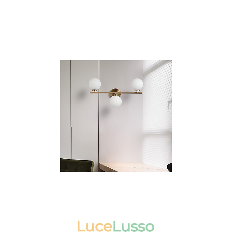 Lampada da parete in vetro moderna contemporanea in bronzo caratteristica per mini stile applique da parete con luce verso l'alto applique da parete