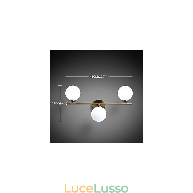 Lampada da parete in vetro moderna contemporanea in bronzo caratteristica per mini stile applique da parete con luce verso l'alto applique da parete