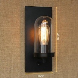 Creativo moderno minimalista Ristorante Bar American country corridoio scale Edison parete singola lampada testa in vetro
