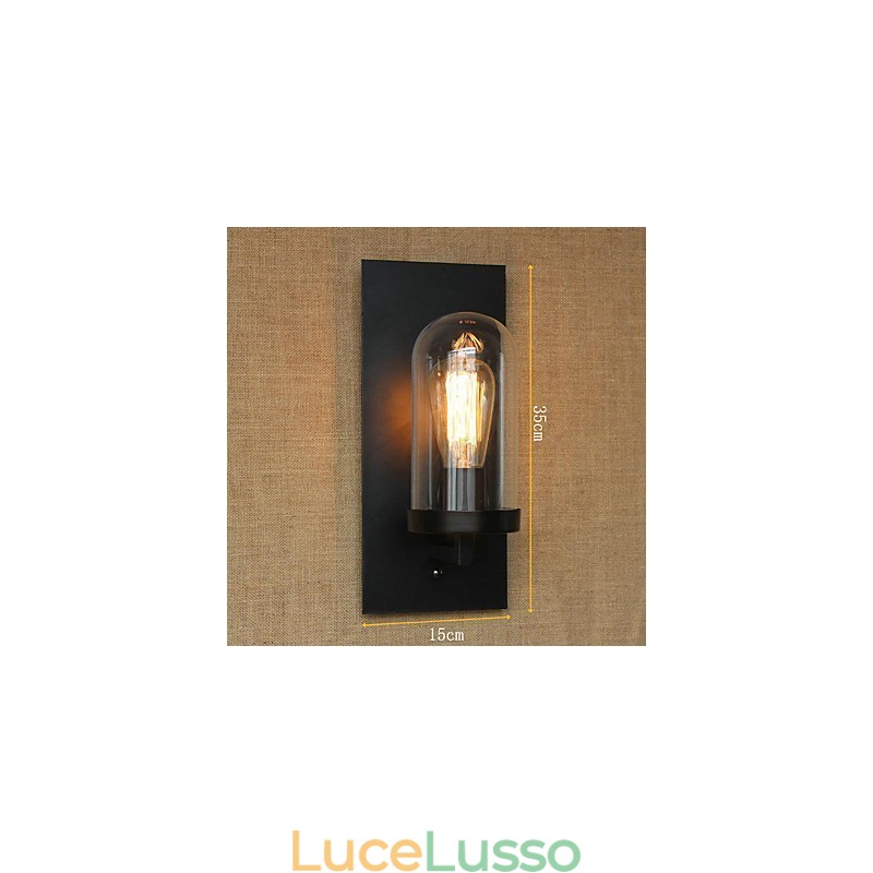 Creativo moderno minimalista Ristorante Bar American country corridoio scale Edison parete singola lampada testa in vetro