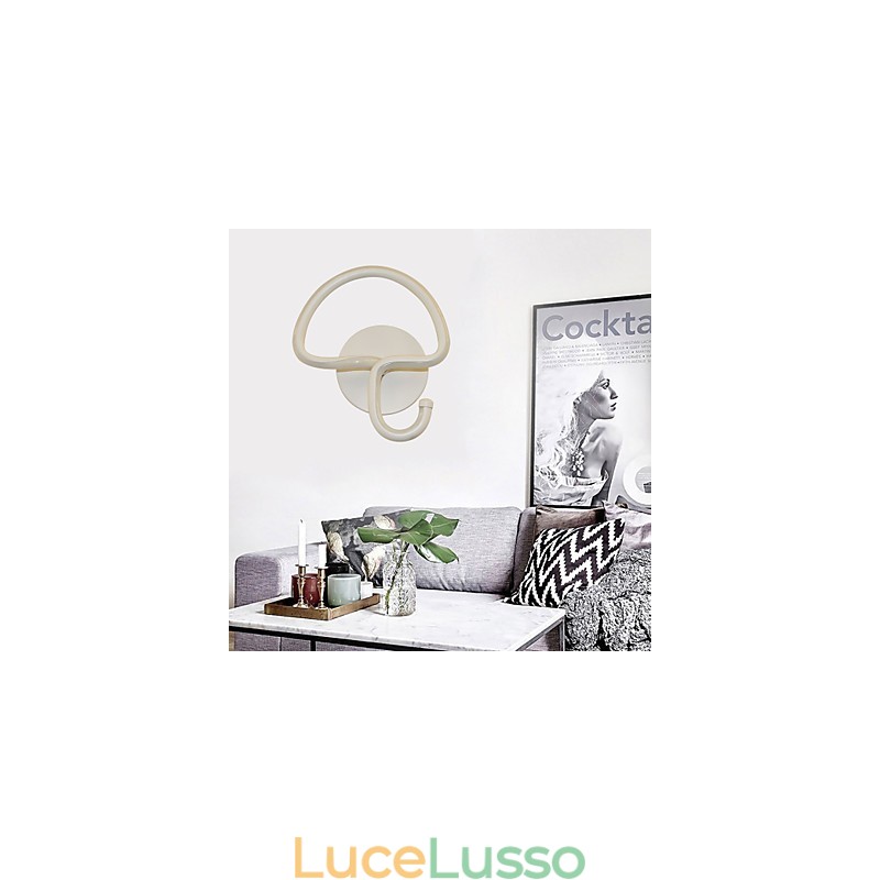 Lampada moderna minimalista Lampada da comodino per camera da letto Corridoi Progetto di hotel Illuminazione Lampada da parete circolare in alluminio