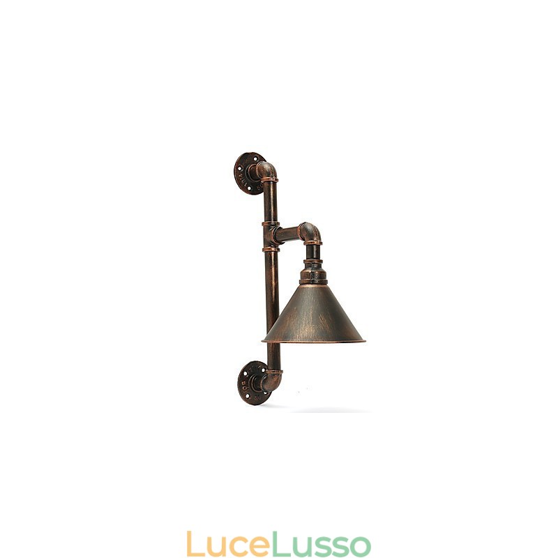 Applique da parete con tubi dell'acqua, stile retrò industriale, creativo, country, in metallo, per ristoranti, bar, tavoli da bar, applique da parete