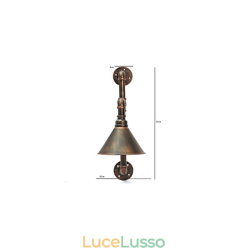 Applique da parete con tubi dell'acqua, stile retrò industriale, creativo, country, in metallo, per ristoranti, bar, tavoli da bar, applique da parete