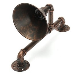 Applique da parete con tubi dell'acqua, stile retrò industriale, creativo, country, in metallo, per ristoranti, bar, tavoli da bar, applique da parete