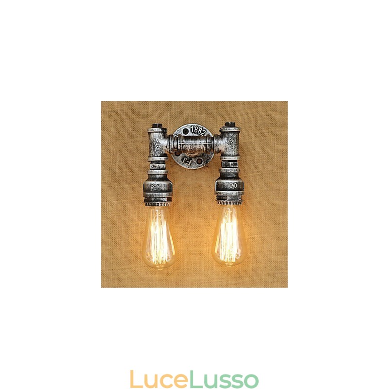 Dipinto rustico retrò in stile rustico per applique da parete con luce ambientale in stile mini
