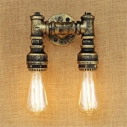Dipinto rustico retrò in stile rustico per applique da parete con luce ambientale in stile mini