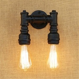 Dipinto rustico retrò in stile rustico per applique da parete con luce ambientale in stile mini