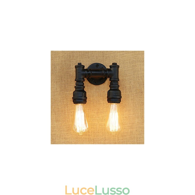 Dipinto rustico retrò in stile rustico per applique da parete con luce ambientale in stile mini