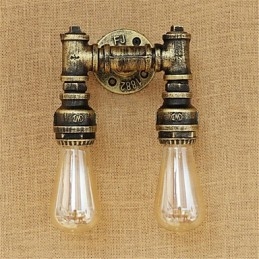 Dipinto rustico retrò in stile rustico per applique da parete con luce ambientale in stile mini