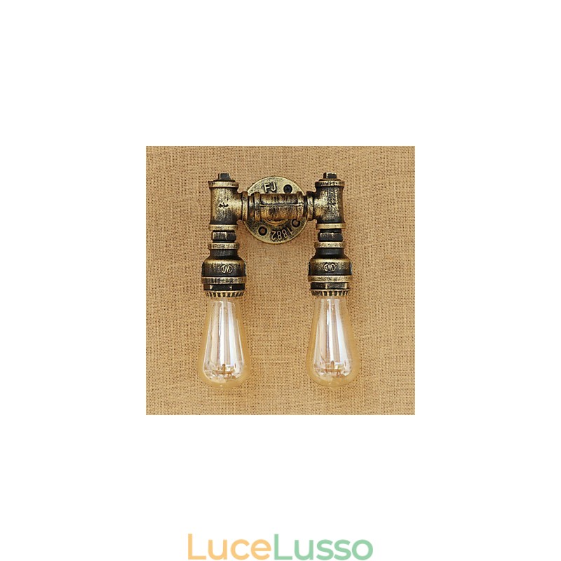 Dipinto rustico retrò in stile rustico per applique da parete con luce ambientale in stile mini