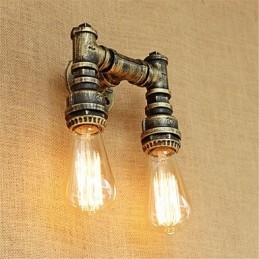 Dipinto rustico retrò in stile rustico per applique da parete con luce ambientale in stile mini
