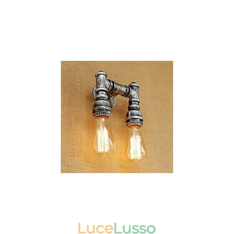 Dipinto rustico retrò in stile rustico per applique da parete con luce ambientale in stile mini