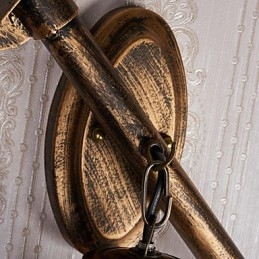 Dipinto rustico Lodge Caratteristica per applique da parete in stile Mini Uplight Applique da parete C