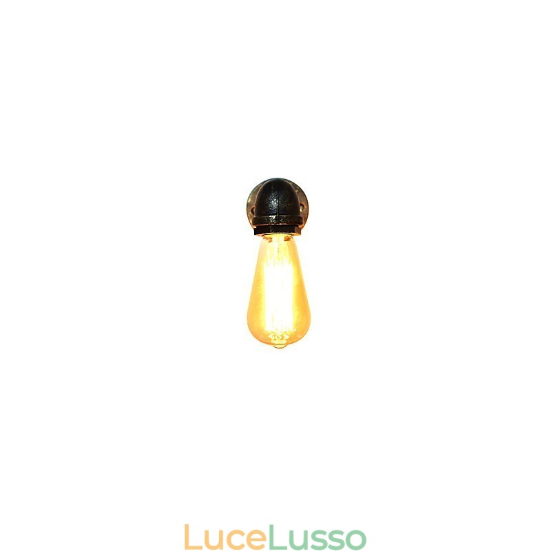 Applique da parete rustica in ottone antico tradizionale classico per luce ambientale