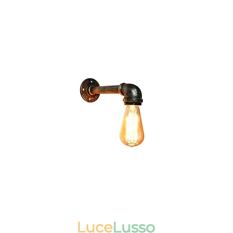 Applique da parete rustica in ottone antico tradizionale classico per luce ambientale