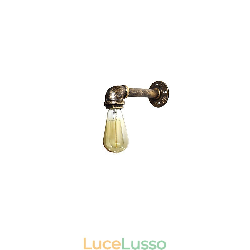 Applique da parete rustica in ottone antico tradizionale classico per luce ambientale