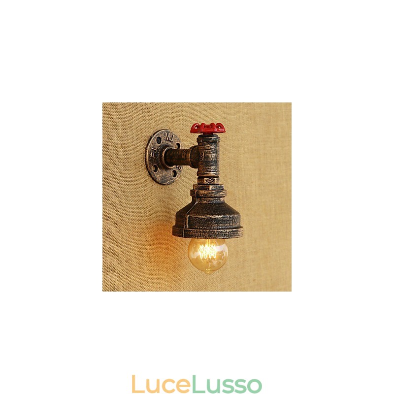 Caratteristica della pittura retrò del paese per applique da parete con luce ambientale