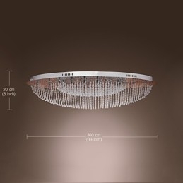 Moderno contemporaneo in cristallo cromato metallo montaggio a filo