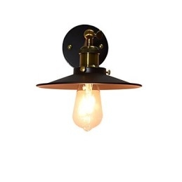 Lampada da parete in ferro con vernice a parete singola Lampada da parete con spada laser nera stupida
