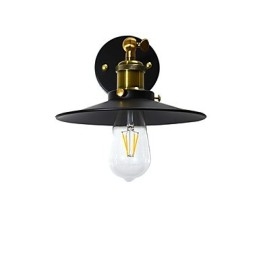 Lampada da parete in ferro con vernice a parete singola Lampada da parete con spada laser nera stupida