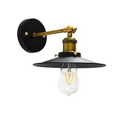 Lampada da parete in ferro con vernice a parete singola Lampada da parete con spada laser nera stupida
