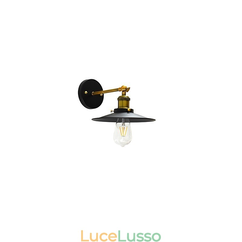Lampada da parete in ferro con vernice a parete singola Lampada da parete con spada laser nera stupida