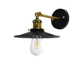 Lampada da parete in ferro con vernice a parete singola Lampada da parete con spada laser nera stupida